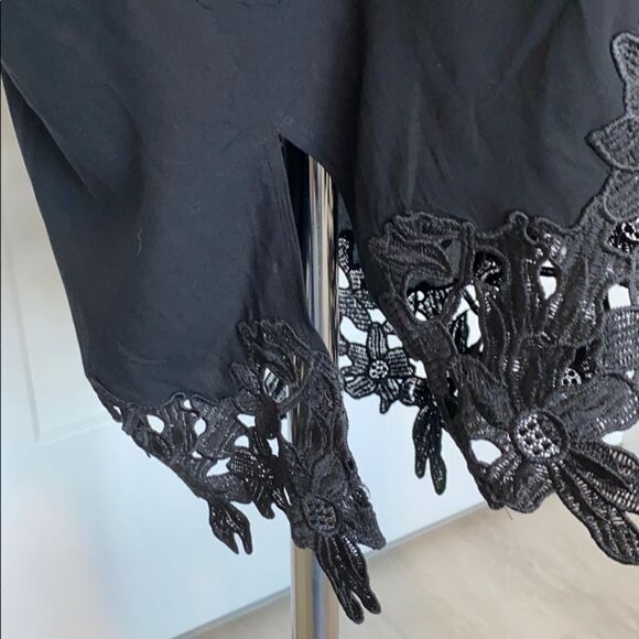 Stella & Dot Lace Trim Kimono Cover Up Black Large - Picture 8 of 13